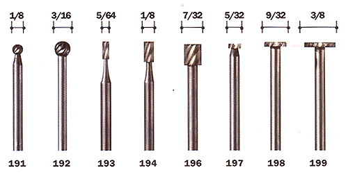 High-Speed Steel Cutter w/1/8" Steel Shank -- 9/32"