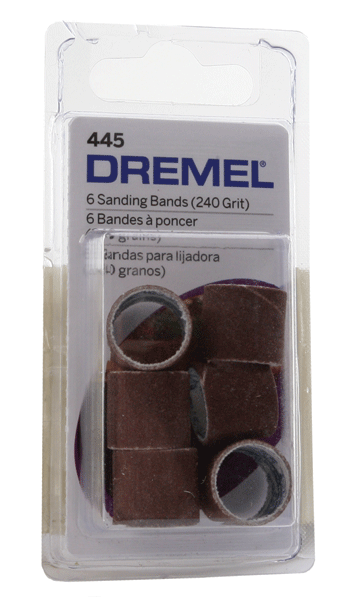 Sanding Bands, 240 Grit -- 1/2" pkg(6)