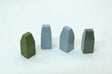 Street Trash Cans -- Unpainted Metal Castings pkg(4)