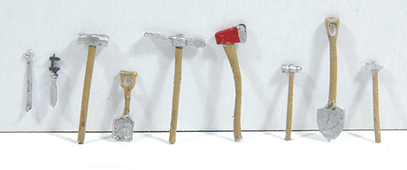 Assorted Tools -- Mixed, Unpainted pkg(8)