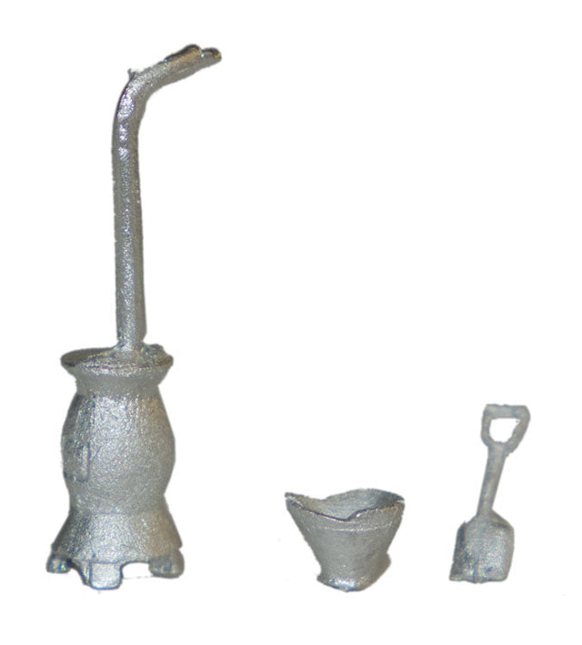 Stove, Hod & Shovel - Kit -- Unpainted, 3-Pieces
