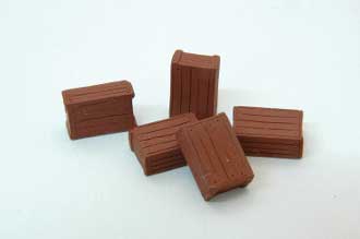 Small Packing Case Crates -- Unpainted Metal Castings pkg(5)