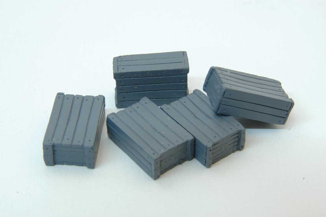 Unpainted Metal Castings -- Large Packing Case Crates pkg(5)