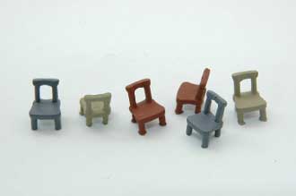 Open-Back Chairs -- Unpainted Metal Castings pkg(6)