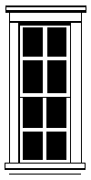 Plastic Double-Hung Windows -- 8-Pane, Tall pkg(4)