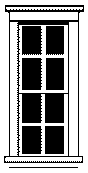 Plastic Double-Hung Windows -- 8-Pane, Tall pkg(4)