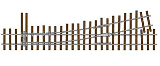 Flex-Track(TM) Turnouts - Code 83 #5 -- Left Hand