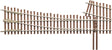 Code 83 Ladder Track System Turnout -- #5d Right Hand Intermediate Ladder