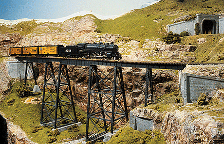 Tall Steel Viaduct -- Kit - Scale Length: 210'  64m