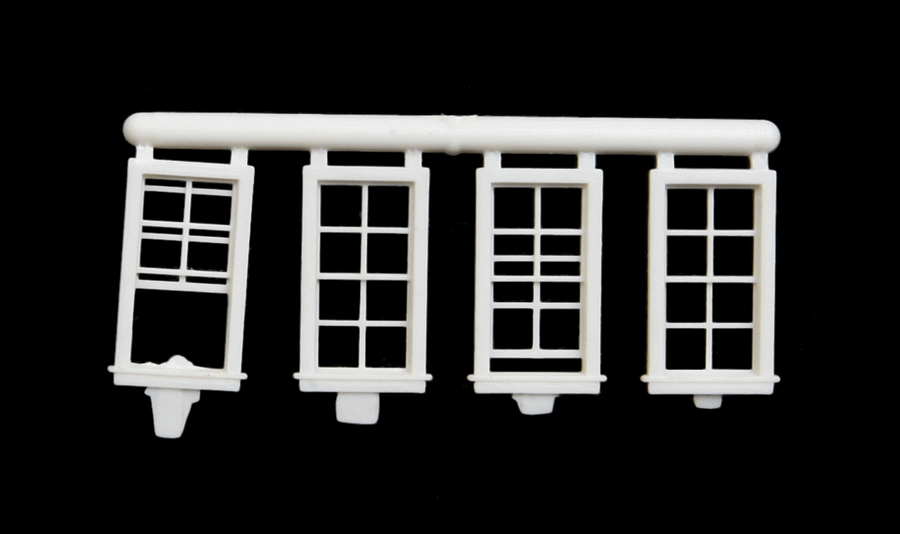 Windows -- 25 x 50" pkg(8); 4 Closed, 2 Open & 2 Partially Open