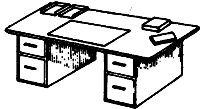 Desk Top & File Cabinet