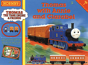 Thomas the Tank Engine & Friends - Wind-Up Toy Train Sets -- Thomas w/2 Coaches w/Stay-Connected Couplers & Plastic Track Oval, Play Mat
