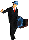 Pedestrian -- Walking man w/Suitcase