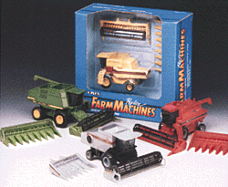 Farm Country Farm Machinery Assortment -- Combines: John Deere(2), Case(2), AGCO(1), Ford(1)