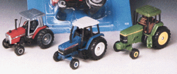Farm Country Farm Machinery Assortment -- Row Crop Tractors Case (4) Deere(4), Ford(2), Massey(2)