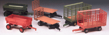 Farm Country Wagon Assortment (8 each of 3) -- Assortment 8 Hay Wagons, 8 Bale Throw Wagons, 8 Flare Box Wagons