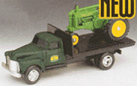 Farm Country Vehicles Truck Chevrolet -- 1950 Flatbed w/John Deere Tractor Load