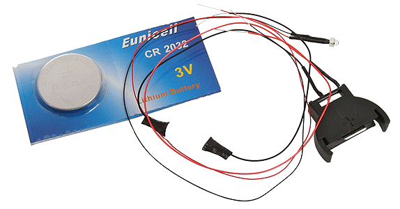 End-of-Train Device - Kit -- Red 1.8mm LED, Battery Included w/On-Off Switch