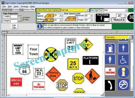 Highway & Railway Sign Creator Software CD-2