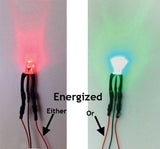 LED LIGHTS 3mm Bi-Directional Red/Green -- Universal 7-19V AC, DC, DCC  Pkg(5)-2