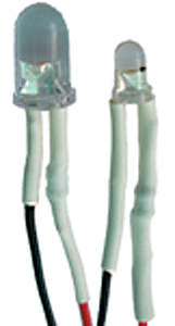 3mm Solid Color Pre-Wired DC LEDs 4-13 Volts pkg(5) -- Blue