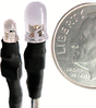 LED Lights 3mm Universal 7-19 Volt AC, DC, DCC pkg(5) -- White-1