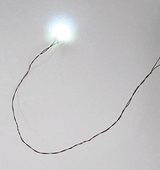 Surface Mount/SMD-Chip LED w/8"  20.3cm Wire Lead -- Warm Whtie 6-19 Volt AC/DC - 3.3 x 1.6 x .8mm pkg(5)-1