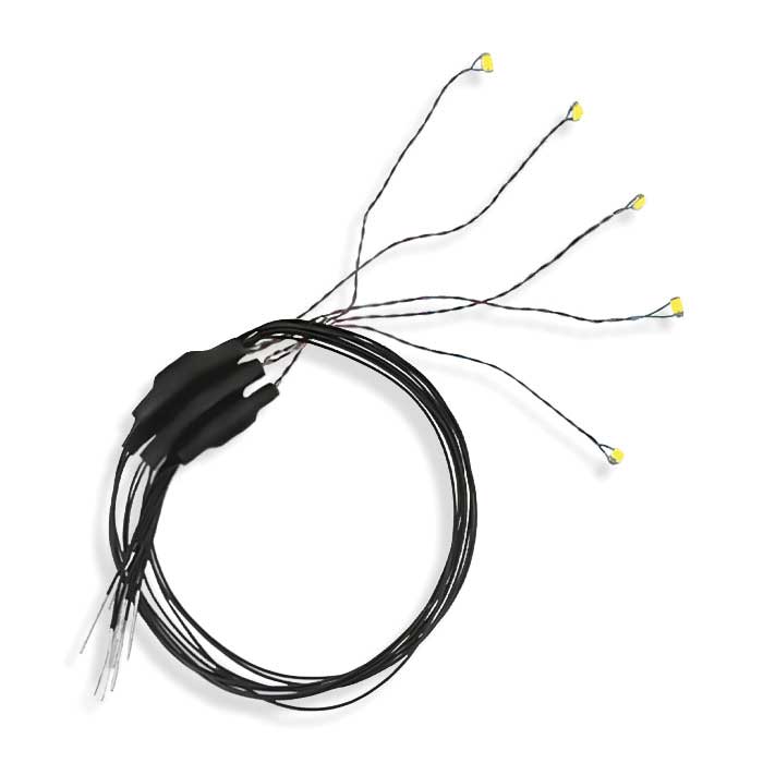 Fast-Flashing Chip LED -- Orange w/8" 20.3cm Wire Leads - 7-19V AC or DC pkg(5)