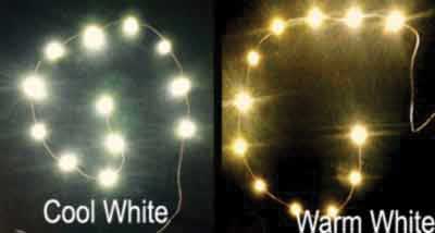 12 LED Chip String -- Cool White, 12-18V AC/DC, 1.6 x 3.2mm LEDs