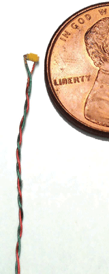 Nano Chip LED w/8"  20.3cm Wire Leads - 7-19V AC or DC pkg(5) -- Warm White-1