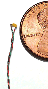 Nano Chip LED w/8"  20.3cm Wire Leads - 7-19V AC or DC pkg(5) -- Cool White-1