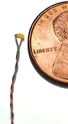Nano Chip LED w/8"  20.3cm Wire Leads - 7-19V AC or DC pkg(5) -- Blue-1