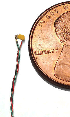 Nano Chip LED w/8"  20.3cm Wire Leads - 7-19V AC or DC pkg(5) -- Red-1