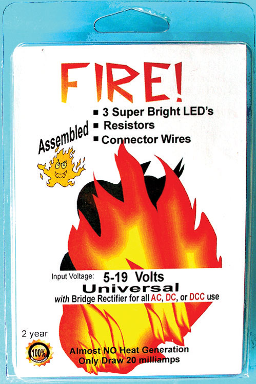 Fire Effects Pico LED Kit -- 3 LEDs, Resistors & Wire - Universal 5-19V AC/DC Input