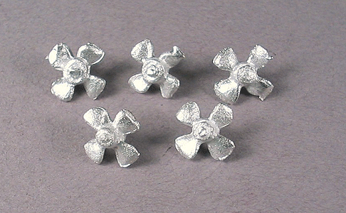4-Blade Propeller (Unpainted Pewter Casting) pkg(5) -- Small 24" Diameter