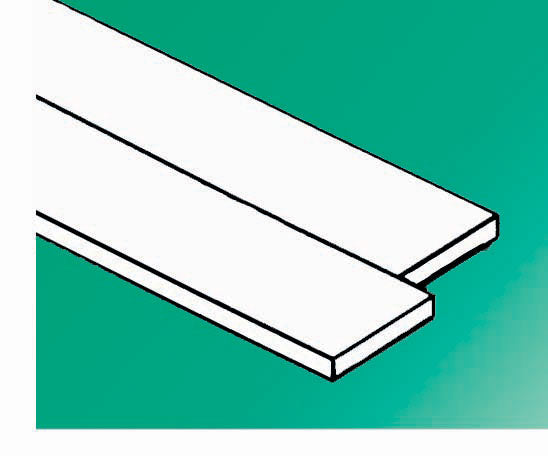 Styrene Strip .010" Thick - 14" Long; pkg(10) -- x .030"