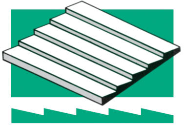 Styrene Siding Clapboard .040x6x12" -- .100" Spacing