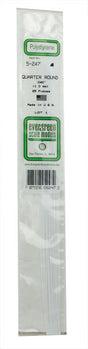 Styrene Shape Rod -- .040" Quarter Round pkg(25)