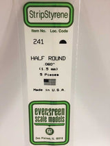 Styrene Half Round -- .060" pkg(100)-2