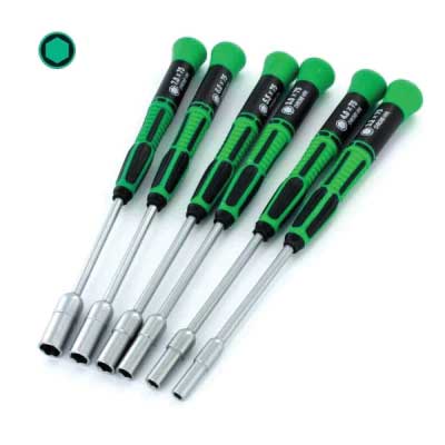 Metric Nut Driver Set -- 6 Pieces, 1 Each 3.2, 4, 5, 5.5, 6, 7 x 75mm
