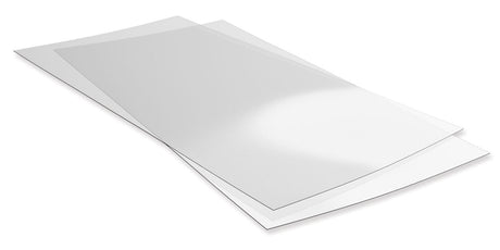 Styrene Sheet Clear - 6 x 12"  15.2 x 30.5cm -- .015"  .04cm pkg(2)