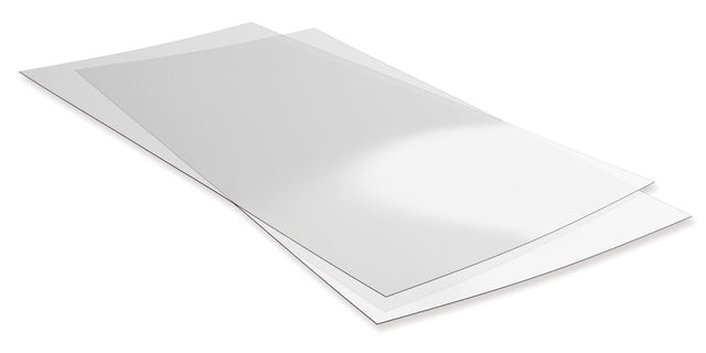 Styrene Sheet Clear - 6 x 12"  15.2 x 30.5cm -- .015"  .04cm pkg(2)