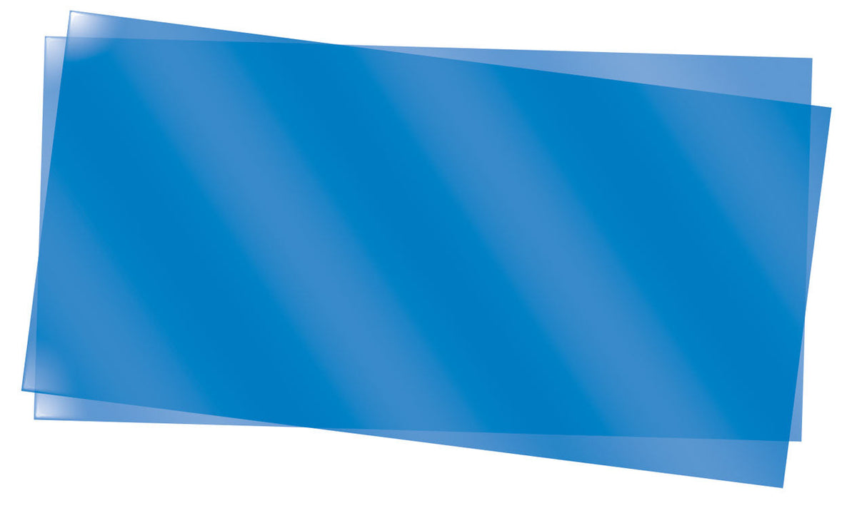 Transpartent Sheets pkg(2) - .010 x 6 x 12"  .025 x 15.2 x 30.5cm -- Blue