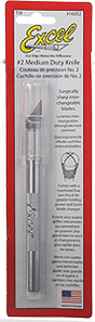 K2 Medium Duty Round Aluminum Handle Knife -- Carded w/Safety Cap