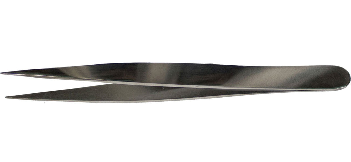 Stainless Steel Tweezers -- 4-3/4" Sharp Pointed, Carded