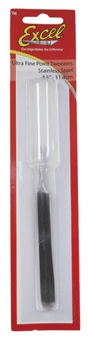 Straight Fine Point Tweezers -- Polished Finish