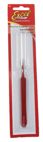 Straight Fine Point Tweezers -- Red