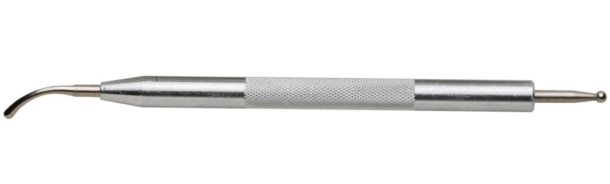 Aluminum Handle Burnisher -- Double Ended, Carded, Comes With 1/8" Ball & 1/8" Spoon Tips