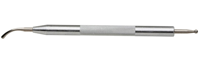 Aluminum Handle Burnisher -- Double Ended, Carded, Comes With 1/8" Ball & 1/8" Spoon Tips