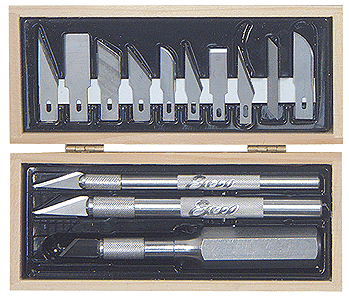Knife Sets -- Wooden Box Craftsman Set, Carded